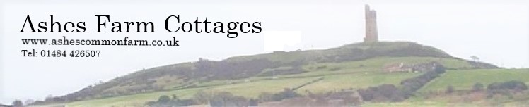 Ashes Farm Cottages header image.  Tel: 01484 426507